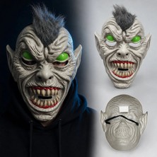 Magicool Neon Yeşil Gözlü Saçlı Canavar Plastik Maske