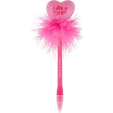 Özkaya Store - Açık Kalpli Tükenmez Kalem, Love Is Magic, Pembe Mürekkep, Çocuklar ve Yetişkinler Için LED Kalem, Uç 0,7 Mm, Kalp