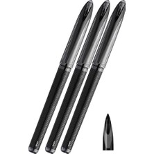 OEM Siyah Pilot Kalem 3 Adet Uniball Air Mikro 0.5 mm Roller Pilot Kalem UBA-188-M Roller Uçlu Likit Mürekkepli Pilot Kalem