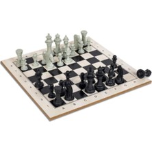 OEM Ahşap Zeminli Satranç Takımı 33 cm 1258963145930