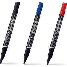 Özkaya Store Çift Uçlu CD Permanent Marker 3'lü Set (Kırmızı – Mavi – Siyah) | Ince Uç 0.5 mm &amp; Kalın Uç 1.0 mm