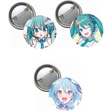 Özkaya Store Hatsune Miku Pjsekai Project Sekai Colorful Anime Buton Rozet 3 Adet 37MM