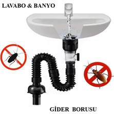 Özkaya Store Koku Haşere Önleyici Banyo Lavabo Gider Borusu, Kolay Kurulum, Genişletilebilir Banyo ve Lavaboları Için Lavabo Uzatma Borusu