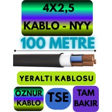 OEM Öznur 4x2,5 Nyy Yeraltı Kablosu, 100 Metre