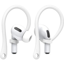 Özkaya Store Airpodss 4 3 2 1 Pro Pro 2 Nesil Uyumlu Silikon Kulaklık Tutucu Kulak Askısı Düşmeyi Önleyici (Beyaz)