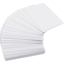 Özkaya Store 50'li Paket Üstün Kaliteli Boş Pvc Kartlar, CR80 30 Grafik Kalitesi Beyaz Plastik Kartlar Fotoğraf Kimlik Rozeti Yazıcıları Için