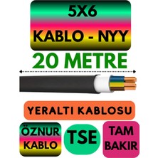 OEM Öznur 5x6 Nyy Yeraltı Kablosu, 20 Metre