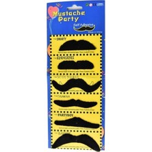 Özkaya Store Takma Bıyık Şaka Bıyığı 6'lı Set Siyah