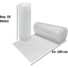 Özkaya Store Balonlu Naylon Sargı 100 cm En 10 Metre Boyunda Havalı Eşya Koruma Ambalaj Pat Pat