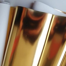 OEM Gold Altın Aynalı Varak Parlak Folyo Kendinden Yapışkanlı Otomobil Jant Motorsiklet Bisiklet Mobilya Beyaz Eşya Aksesuar Kaplama Folyosu Su Geçirmez Dayanıklı Folyo (122CMX20CM)