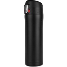 Özkaya Store Siyah Çelik Termos Matara 500 ml Tek Ebat Siyah