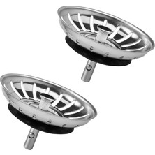 Özkaya Store 2 Adet Çöpmak 8 cm Paslanmaz Çelik Lavabo Evye Gider Süzgeci (Sifon Süzgeci) – Tıkanıklık Önleyici