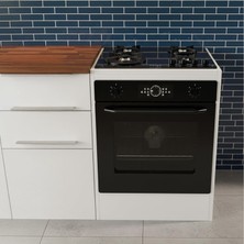 Brf Store Irmakxx Pıkas Safir Beyaz Ankastre Fırın Dolabı – 60 cm Uyumlu, Modern Mutfak Alt Modülü