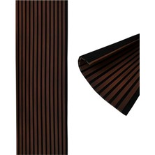 OEM Akustik Duvar Paneli, Teak Rengi, Ses Yalıtımlı, Modern Stil, 60X275 Cm, 9mm Kalınlık, Ahşap Görünümlü (Koyu Ceviz)