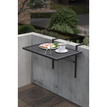Brf Store Irmakxx Metal Katlanır Balkon Masası -Askılı Katlanır Masa 5002