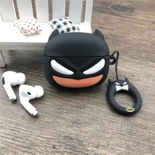 Brf Store Irmakxx Airpods Pro 3.nesil (2025) Uyumlu Kılıf Sevimli Figürlü Silikon Kılıf (Siyah-Gri)