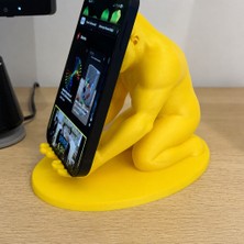 Brf Store Irmakxx Goril Telefon Tutucu – 3D Baskı Kaslı Goril Masaüstü Telefon Standı-Sarı