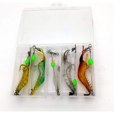 Brf Store Irmakxx Valkyrie 5 Adet Fosforlu Gerçekçi Silikon Karides Balık Yemi - Kutulu - 7,5cm 5,5gr