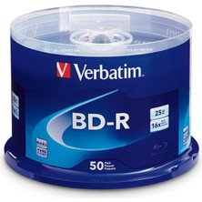 Brf Store Irmakxx Verbatim 25 GB 6 x Blu-Ray Tek Katmanli Kaydedilebilir Disk Bd-R, 10 Disk Mili 97238 – 50PK