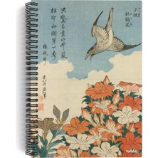 Brf Store Irmakxx Katsushika Hokusai/cuckoo And AZALEAS,1834 | Spiralli Defter 06 | A5 | Çizgisiz | 100 Sayfa