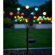 Brf Store Irmakxx Mr Güneş Enerjili 8 Top LED Bahçe Aydınlatma Lambası – 6 Modlu, Metal Saplama Çubuklu, Dış M