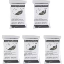 OEM 5 Paket, 130 x 210 cm Isı Yansıtıcı Soğuk ve Sıcak Tutan Çift Taraflı Acil Durum Battaniyesi, Gümüş, Oda Termal Kurtarma Battaniyesi,