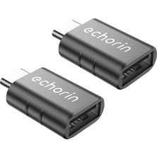 OEM (Ikili) Otg Akıllı Giriş USB 3.0 To Type-C Dönüştürücü Adaptör Çevirici 5gbps, iPhone 16, Pro, Pro Max, M2, M3, M4 MacBook Pro, Air, iPad Pro ve Galaxy S25, S24, S23 ve Tabletler ile Uyumlu
