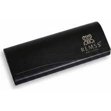 Brf Store Irmakxx Exclusive Siyah Sert Kapaklı Zarif Gözlük Kutusu ve Mikrofiber Silme Bezi