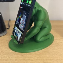 Brf Store Irmakxx Goril Telefon Tutucu – 3D Baskı Kaslı Goril Masaüstü Telefon Standı-Yeşil