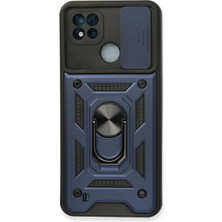 Marsilyan™- Realme C11 2021 Kılıf Pars Lens Yüzüklü Silikon - Lacivert