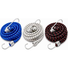 Brf Store Irmakxx Bagaj Lastiği 3’lü Set 80 cm 6mm, Dolamaçlı Elastik Kordon, Çelik Kancalı, Yüksek Dayanımlı,