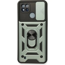 Marsilyan™- Realme C11 2021 Kılıf Pars Lens Yüzüklü Silikon - Yeşil