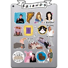 Özkaya Store Friends Dizi Temalı Bilgisayar Laptop Defter Tablet Valiz Sticker Seti