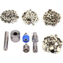Özkaya Store Metal Çıtçıt Kiti 15 Mm, Nikel Kaplamalı, 100 Çift