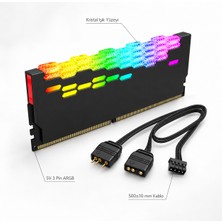 Exem Shop Kristal Argb Ram Soğutucu Kılıfı Siyah Renk