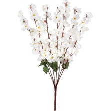 Özkaya Store Yapay Çiçek Bahardalı Japon Kiraz Çiçeği 9 Dallı 40CM Beyaz