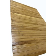 TeknoKapsül Bambu Banyo Matı, Kaydırmaz Tpe Tabanlı, Suya Dayanıklı, Rulo Yapılabilir, 45X68 Cm, Banyo ve Mutfak Için
