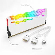 Exem Shop Kristal Argb Ram Soğutucu Kılıfı Beyaz Renk