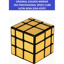 Özkaya Store Zetconcept 3x3 Altın Rengi Aynalı Zeka Küpü, Profesyonel Hız Küpü, 3x3 Golden Mırror Ayna Küp -Zeka Küpü - Profesyonel Speed Cube - Sabır Küpü -