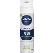 Özkaya Store Men Erkek Hassas Tıraş Köpüğü 200 Ml, Hassas Ciltlere Özel Hızlı Koruma, Yanma Karşıtı, Alkolsüz Formül