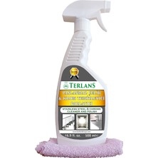 Özkaya Store Asansör Temizleyici Paslanmaz Çelik ve Krom Parlatıcı 500 ml + Mikrofiber Bez Stainless Steel &amp; Chrome Cleaner And Polish