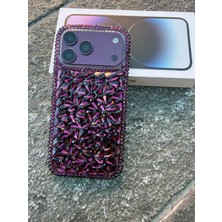 Madam Case Apple iPhone 17 Pro Max Uyumlu Mor Elegance Diamond Full Taşlı Kılıf