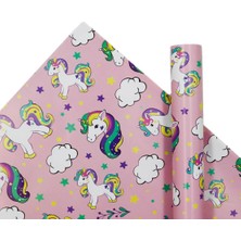 Özkaya Store 70X100 cm Çocuklara Özel Premium Hediye Paketleme Kağıdı 2'li Set | Eğlenceli Tema, Kalın, Kolay Sarılır, Özel Kutuda Rulo Gönderim | M9