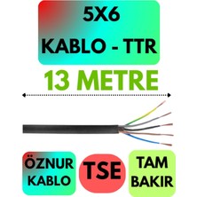 Özkaya Store Öznur 5x6 Ttr Kablo, 13 Metre, Siyah