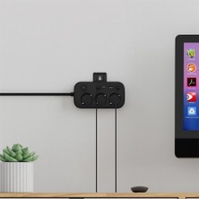 Özkaya Store 3'lü Priz + 4 USB (2 Type-C + 2 Usb-A) Çoklayıcı | Duvara Monte Edilebilir, Aç/kapa Anahtarı, Akım &amp; Kısa Devre Koruma, Yüksek Güç
