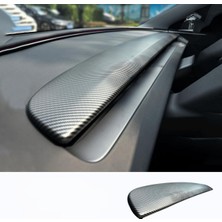 Özkaya Store Tesla Model Y Juniper (2025+) Uyumlu Ön Panel Konsol Kaplama Seti (Mat Karbon Fiber)