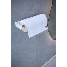 OEM Metal Havluluk Beyaz – Minimal &amp; Dayanıklı Duvar Tipi Askı | Modern Banyo Kağıt Havlu Tutacağı