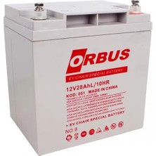 Belirtilmemiş Orbus 12 Volt 28 Amper Elektrikli Bisiklet Aküsü
