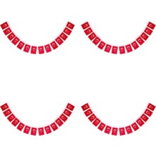 OEM Ipli Orta Boy Kağıt Bayrak, 40'lı 4 Adet, Türk Bayrağı, 8 cm x 13 cm