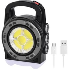 Belirtilmemiş Powermaster HB-6678C Cob Ledli 20 Watt 3 Kademeli Şarjlı USB Çıkışlı Solar Lamba